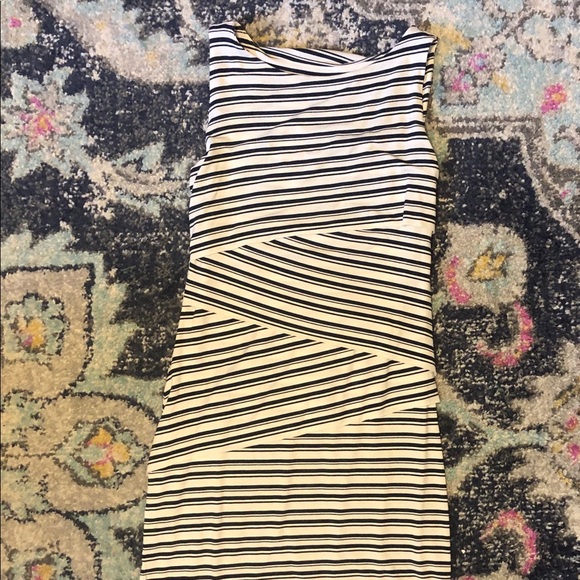 Cynthia Rowley Black & White Striped Sheath Dress - Picture 5 of 5